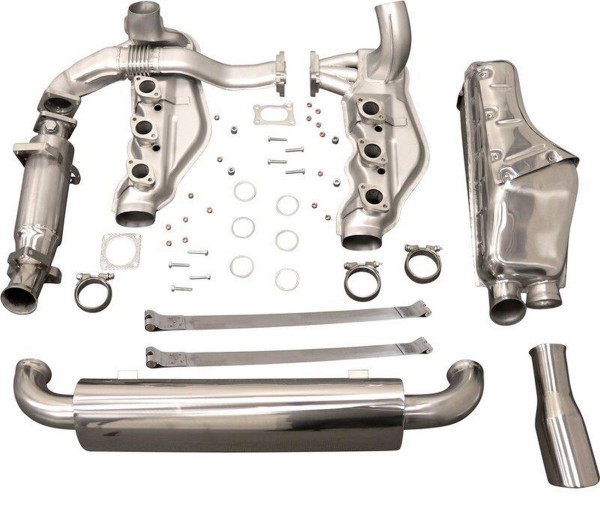 Exhaust set heat exchanger for PORSCHE 964 Carrera sports exhaust without cat STAINLESS STEEL