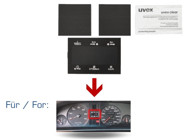 Snelheidsmeterdisplay voor AUDI 80 100 200 V8 MFA instrumentenpaneel V2