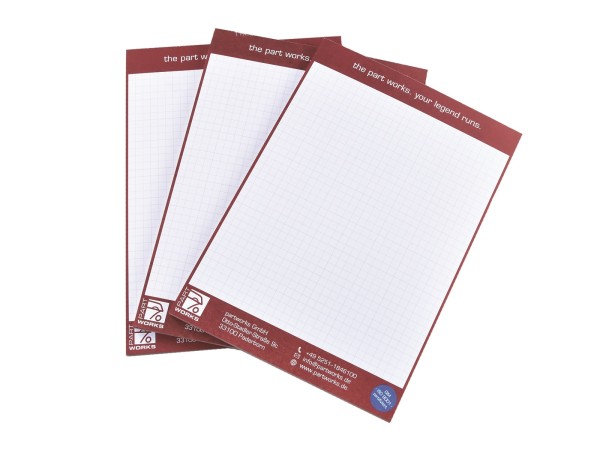 3x Partworks notepad pack of 3