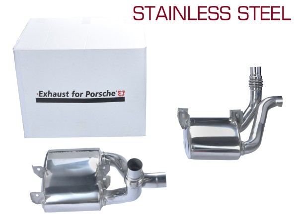 Rear silencer for PORSCHE 997 Carrera up to -'08 sports exhaust silencer STAINLESS STEEL