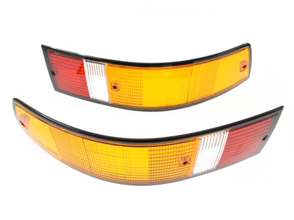 Taillight lenses for PORSCHE 911 F G '69-'89 lens EU BLACK L+R