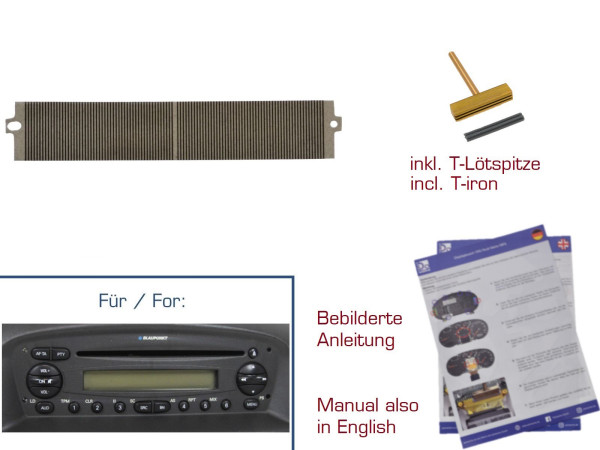 Rádio de filme de contato para display FIAT Punto 188 MK2 Blaupunkt