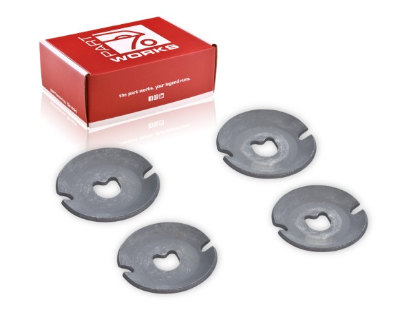 4x strut bearing stop plates for PORSCHE 997 Turbo 987 Boxster Cayman FRONT