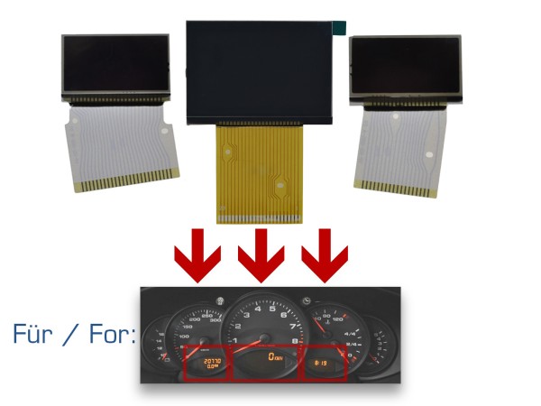 Display tachimetro per quadro strumenti PORSCHE 996 Boxster 986 km/h versione SET