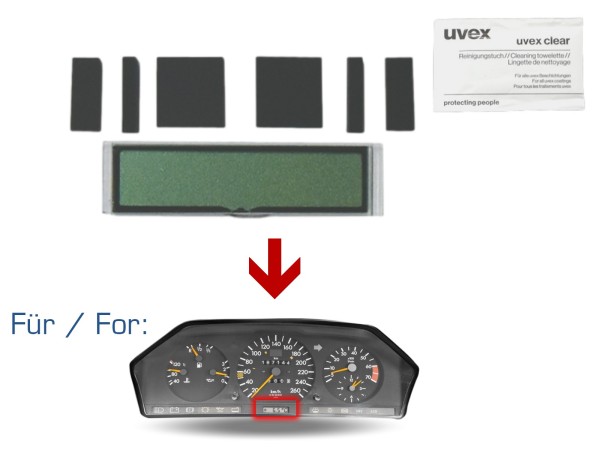 Display buitentemperatuurdisplay voor MERCEDES 190 W201 snelheidsmeter ATA 10-polig