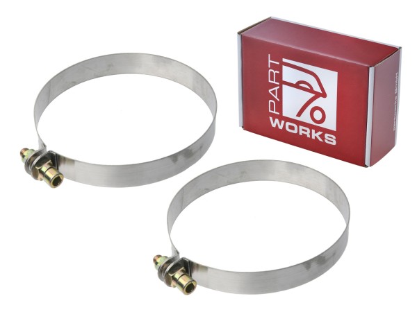 2x braçadeiras de escape para PORSCHE 911 F G 2.2 2.7 SC 3.0 '65-'83 silenciador traseiro