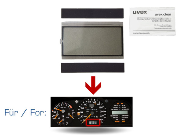 Exibir relógio digital para MERCEDES W124 W126 R107 reparação de exibição de calculadora de viagem