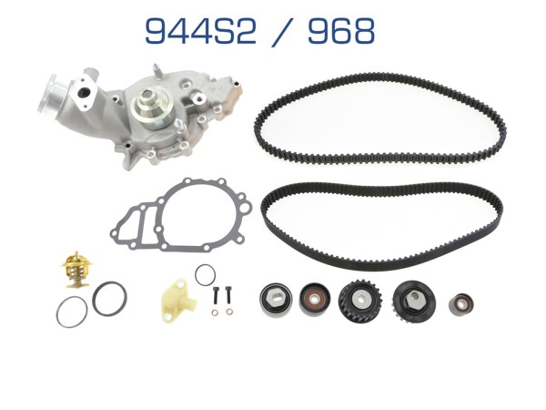 Water pump + timing belt + rollers for PORSCHE 944 S2 968 SET LC