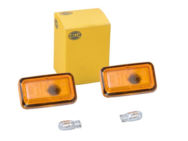 2x zijknipperlichten voor PORSCHE 911 G 964 993 924 944 968 ORANJE HELLA + lampen