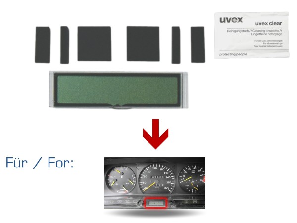 Weergave buitentemperatuurdisplay voor MERCEDES 190 190E W201 snelheidsmeter ATA 6-polig