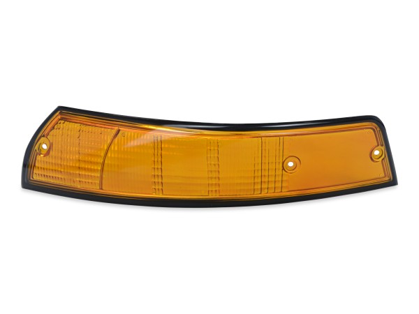 Turn signal glass for PORSCHE 911 F '69-'73 Turn signal FRONT ORANGE BLACK LEFT