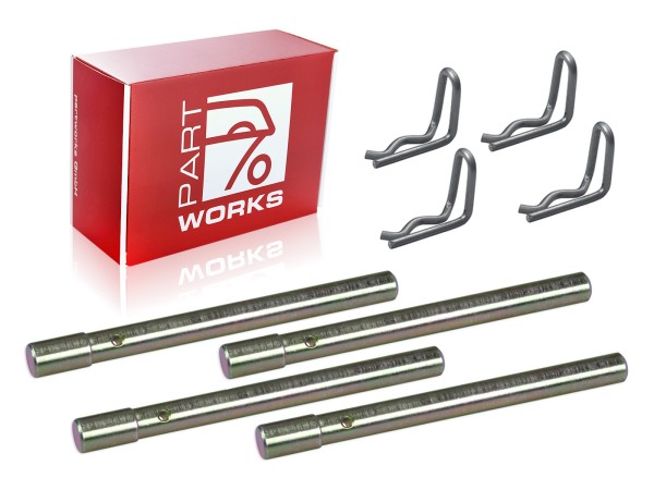 4x pino de retenção + pastilha de travão de pino dividido para PORSCHE 911 T 2.0 SWB 912 FRONT