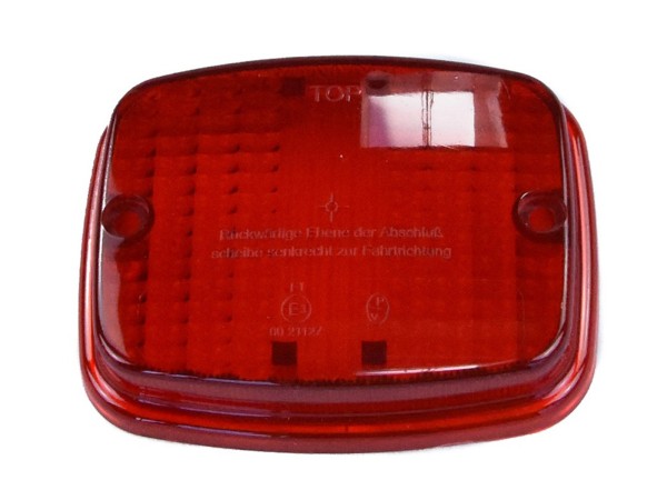 Glass rear fog light for PORSCHE 911 F G SC '69-'86 930 Turbo 914 RED