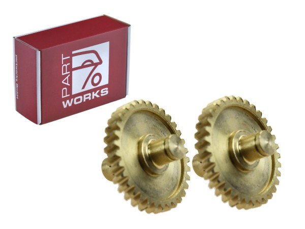 2x targa roof gears for PORSCHE 924S 944 S2 968 lifting roof drive brass