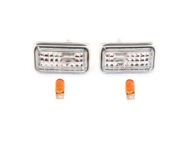 2x indicadores laterais para lâmpadas PORSCHE 911 G 964 993 924 944 968 CLEAR DEPO + ORANGE