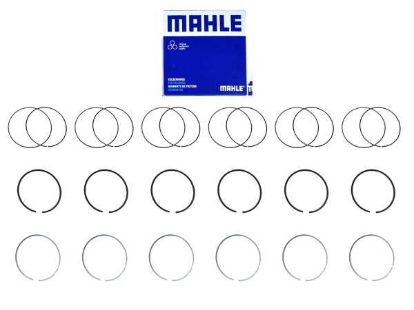 6x anéis de pistão para PORSCHE 996 997 3.6 Carrera conjunto de anéis raspadores de óleo MAHLE