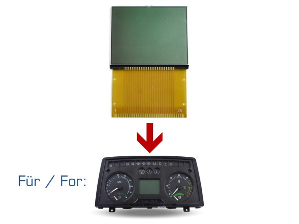 Tacho Display für John Deere 6010er Instrumentenbrett Cockpit BIF 56x47mm