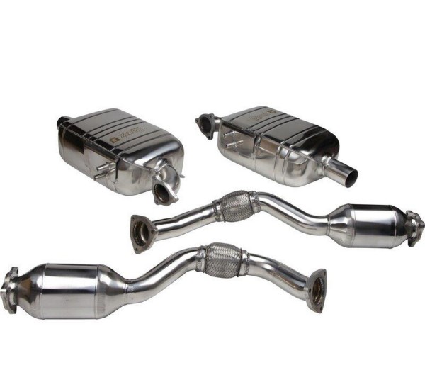 Exhaust set for PORSCHE Boxster Cayman 987 sports exhaust without tailpipe STAINLESS STEEL