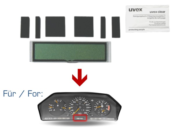 Display indicatore della temperatura esterna per quadro strumenti MERCEDES E W124 ATA a 10 pin