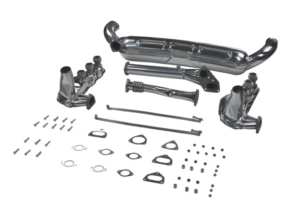 Uitlaatset warmtewisselaar voor PORSCHE 911 3.2 sportuitlaat 84mm RVS MFI