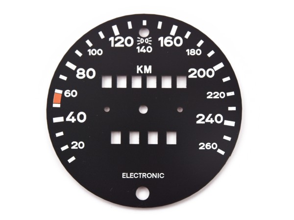 Disque de tachymètre pour PORSCHE 911 G 3.2 Carrera chiffres feuille 260 km/h