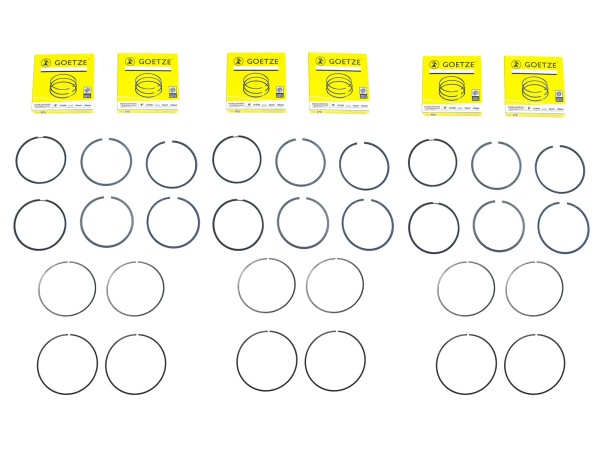 6x segments de piston pour PORSCHE 996 997 3.6 Carrera jeu de segments de racleur d'huile GOETZE
