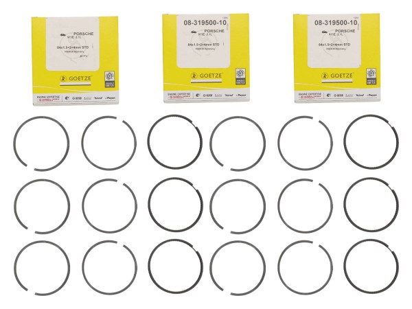 6x piston rings for PORSCHE 911 2.2 T E oil scraper ring set