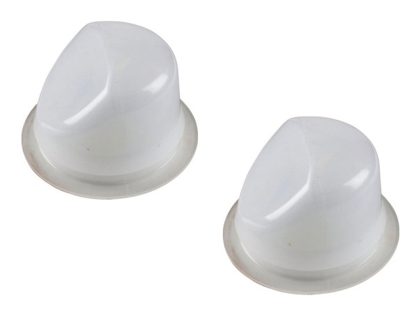 2x cap trunk for PORSCHE 914 targa roof closure holder WHITE L=R