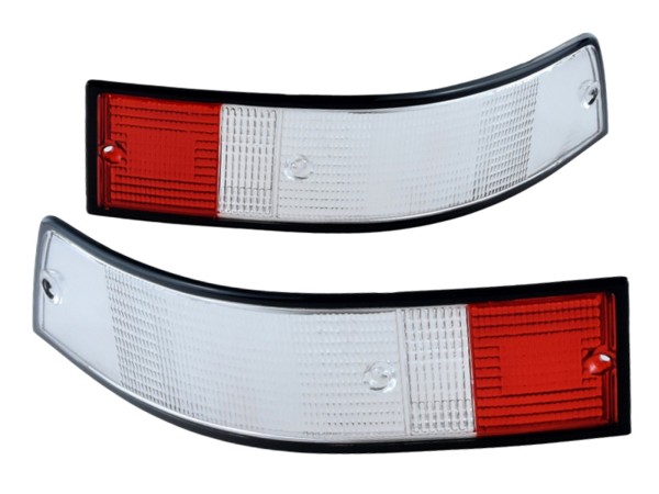 Verres de feu arrière pour PORSCHE 911 F G '69-'89 BLANC ROUGE NOIR L+R