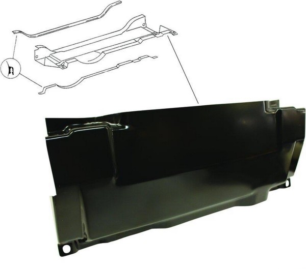 Tubo de eje de protección contra empotramiento para guardabarros de dirección PORSCHE 911 F '65-'73