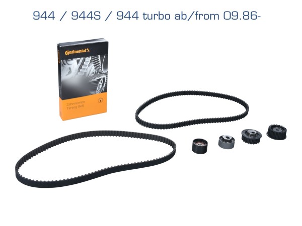 Timing belt set for PORSCHE 924S 944 951 Turbo from '87- SET + rollers