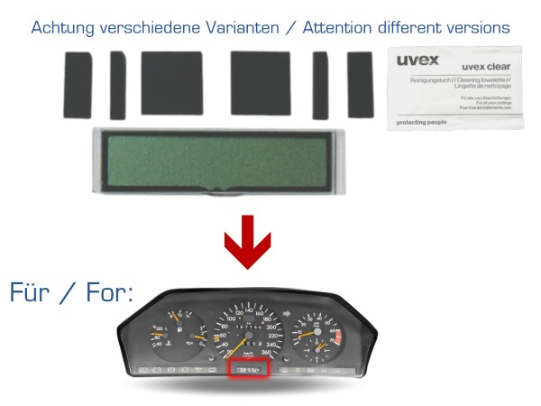 Display outside temperature display for MERCEDES S-Class W126 speedometer ATA 10-pin