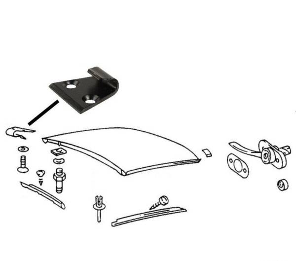 1x barra de travamento de teto targa para PORSCHE 911 F/G 912 964 '86 -'94 TOP