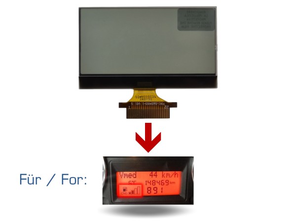 Display tachimetro per quadro strumenti Fiat Grande Punto Fiorino CNG gas