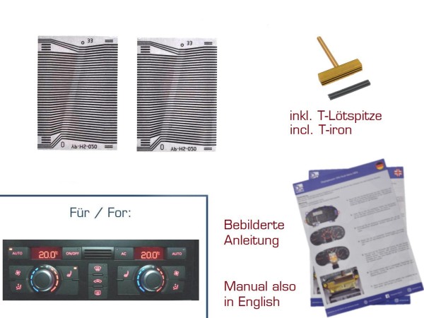 2x Kontaktfolien Klimabedienteil für AUDI A6 C6 4F Display Anzeige V2