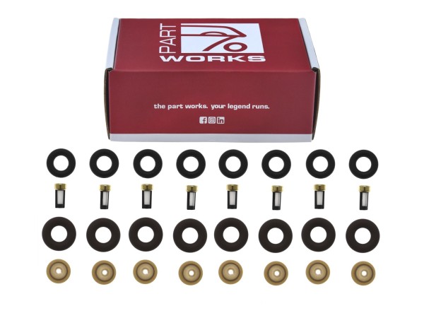 8x gasket set for PORSCHE 928 S4 GT GTS 5.0 injectors + filter