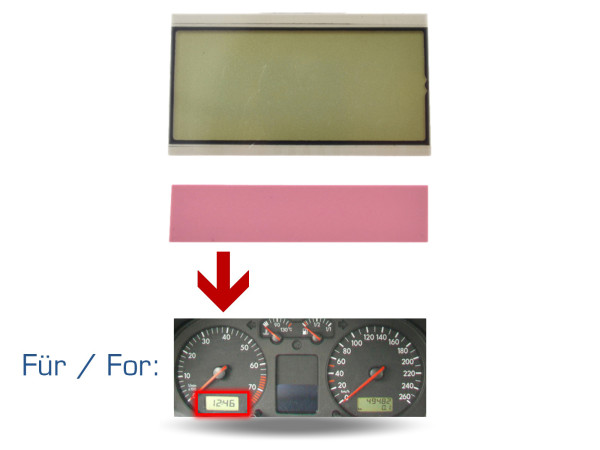 Affichage de l'horloge numérique pour VW Golf 4 MK4, cluster d'instruments, réparation LCD