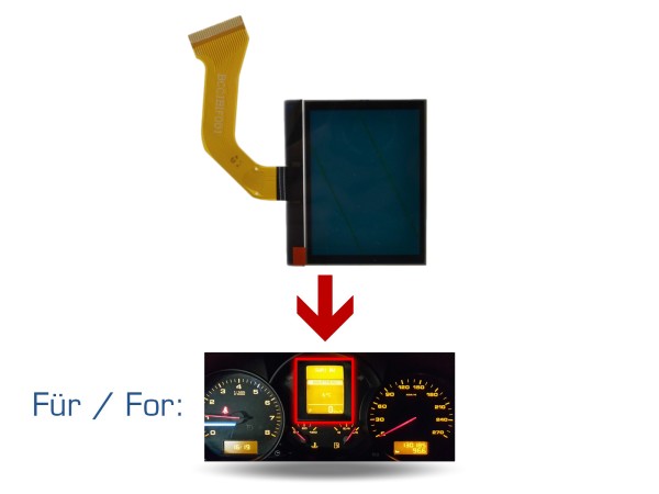 Affichage du compteur de vitesse pour combiné d'instruments VW Touareg 7L MK1 JAUNE