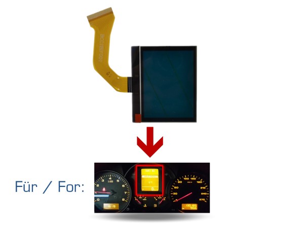 Snelheidsmeterdisplay voor VW Touareg 7L MK1 instrumentenpaneel GEEL