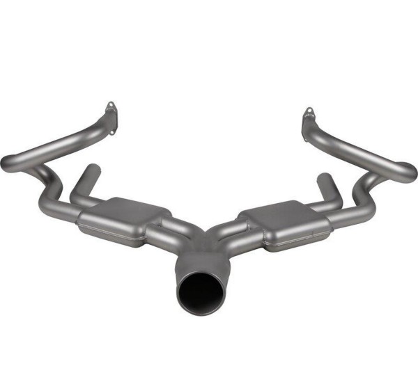 Exhaust set Sebring Style for PORSCHE 356 sports exhaust tailpipe round STAINLESS STEEL