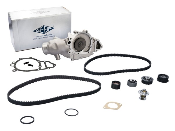 Pompa acqua + cinghia distribuzione + rulli per PORSCHE 944 2.5 924S dal '87- SET