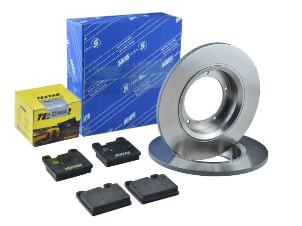Brake discs + brake pads for PORSCHE 356 C Carrera 1600 FRONT