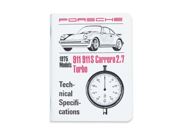 Workshop Manual for PORSCHE 911 S Carrera Turbo 75 Technical Specifications EN