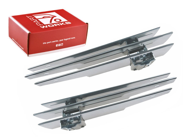 Fendinebbia sulla griglia del clacson per PORSCHE 356 B C CHROME L+R