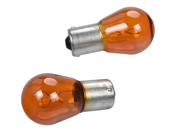 2x indicator light bulbs for PORSCHE 924 944 with clear indicator lenses ORANGE