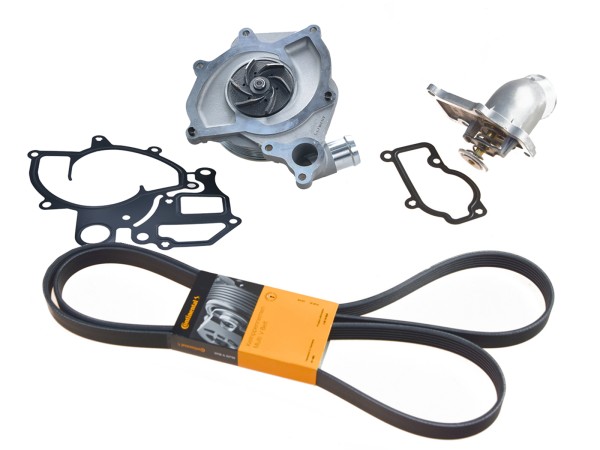 Water pump V-belt thermostat for PORSCHE 996 Boxster 986 with air conditioning