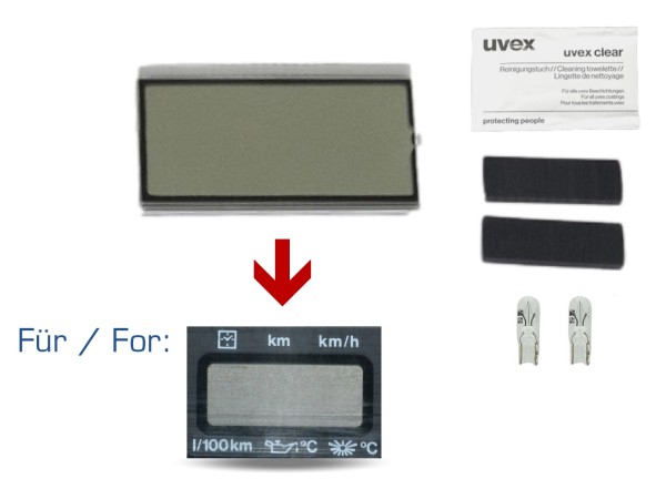 Speedometer display for VW Golf 1 2 MK II MFA on-board computer instrument cluster VDO