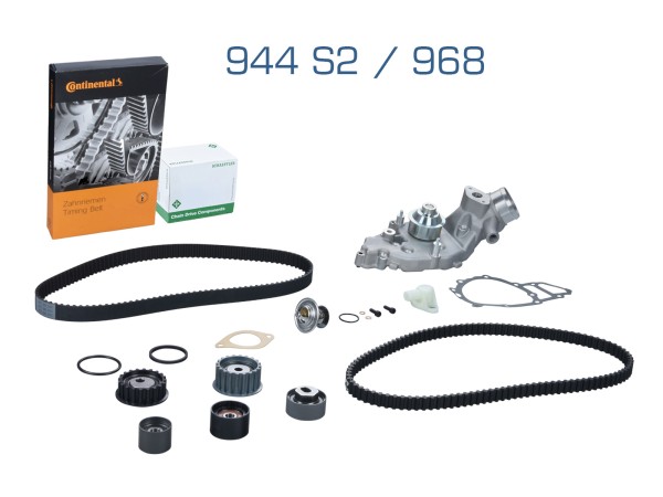 Water pump + timing belt + rollers for PORSCHE 944 S2 968 SET