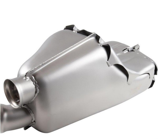 Rear silencer for PORSCHE 964 Carrera Turbo TÜV BLASTED STAINLESS STEEL