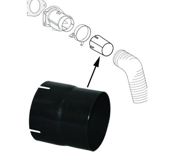 Caixa de aba de aquecimento de soquete de tubo para PORSCHE 911 G '74 -'86 930 Turbo 3.0 PRETO